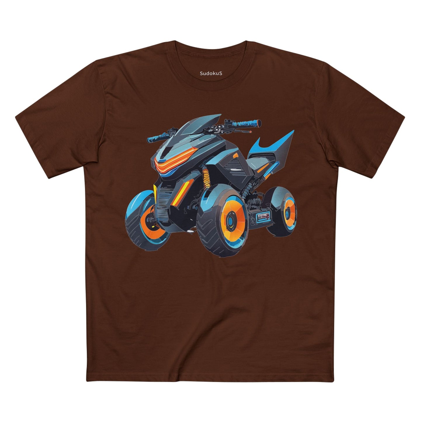 Moto Bike Graphic Unisex 100 Cotton Staple Tee 15