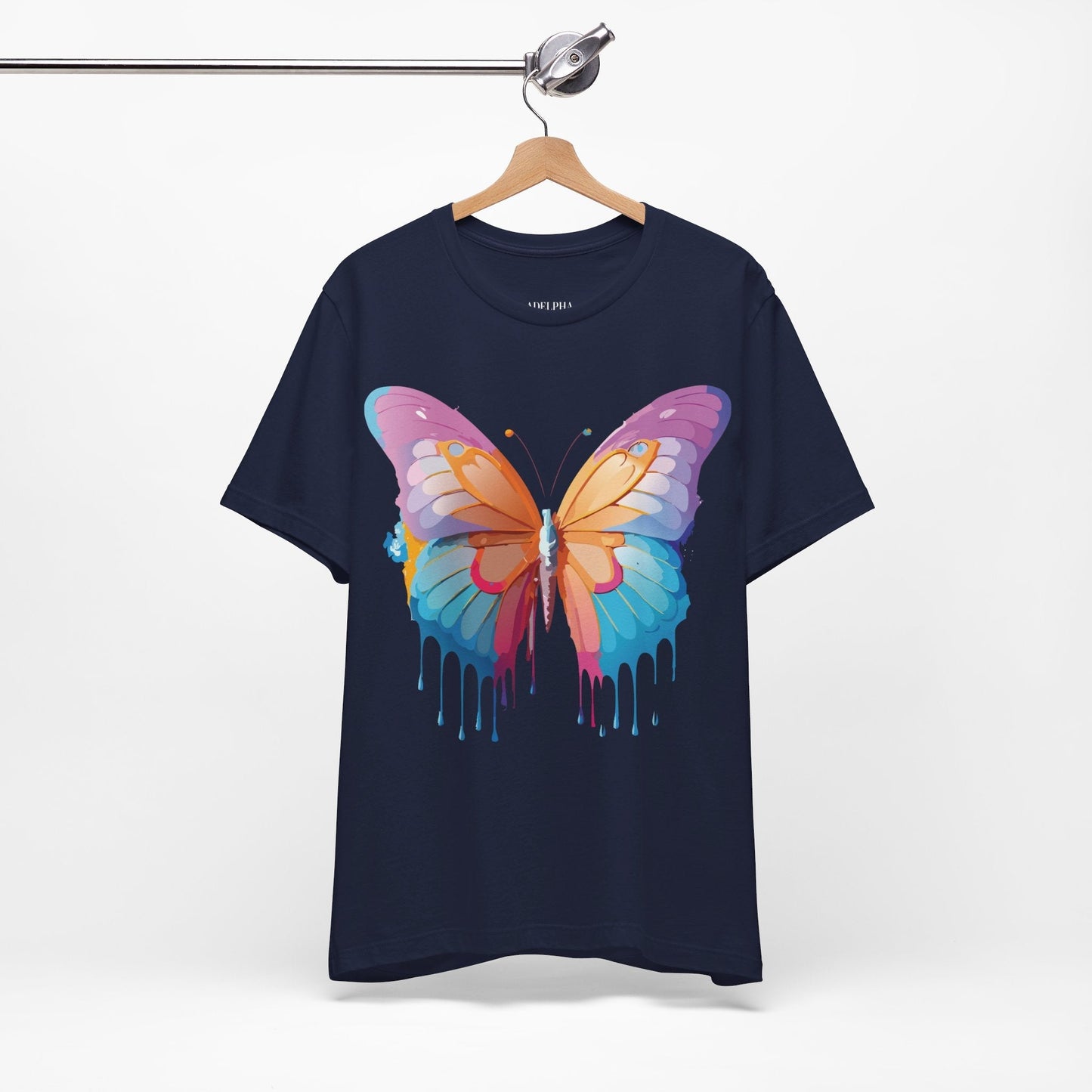 Butterfly Graphic Unisex 100 Cotton Lightweight Vintage Design Jersey Tee 90