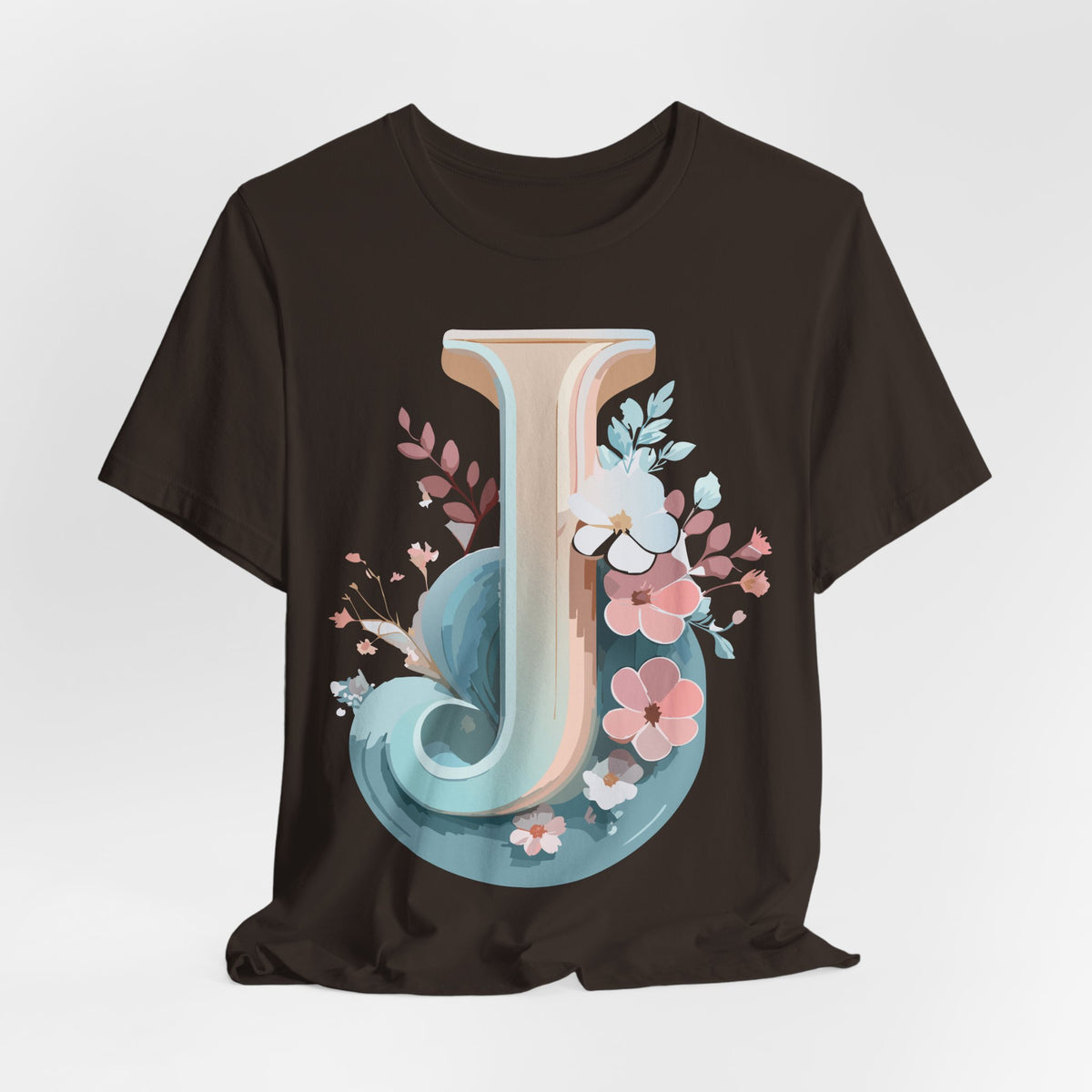 Letter J Graphic Unisex Cotton Bella+Canvas Tee with Art Letter Design