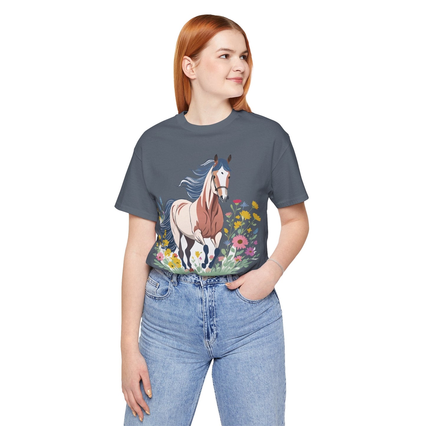 Horse Graphic Unisex 100 Cotton Vintage Animal Art T-Shirt 10