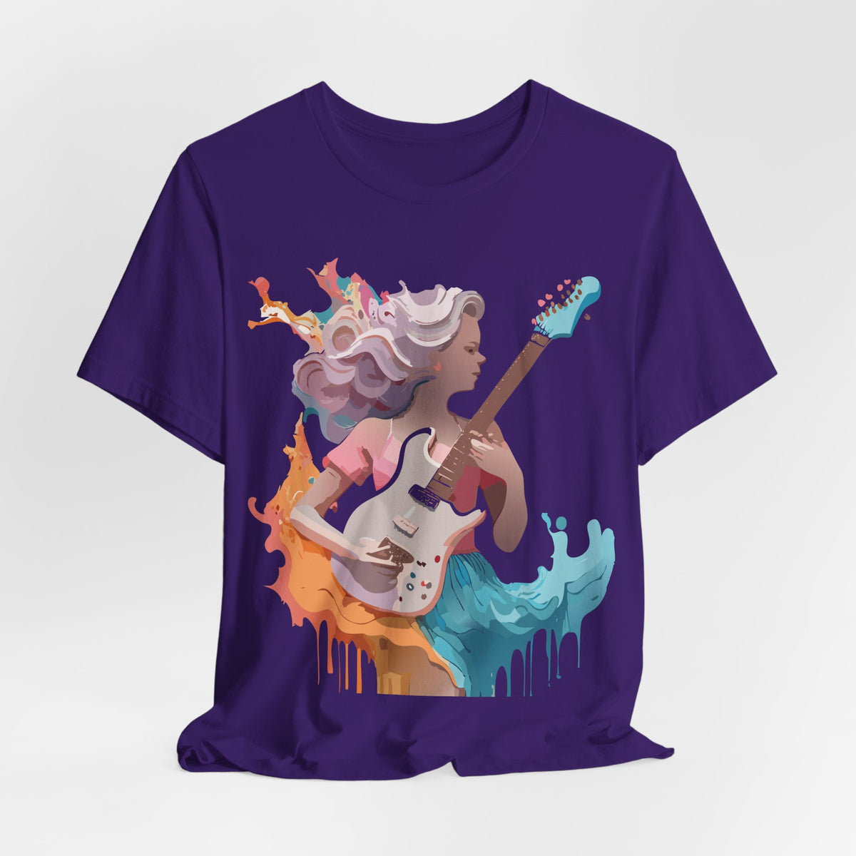 Music Graphic Unisex Cotton Bella+Canvas Tee with Art Design m100