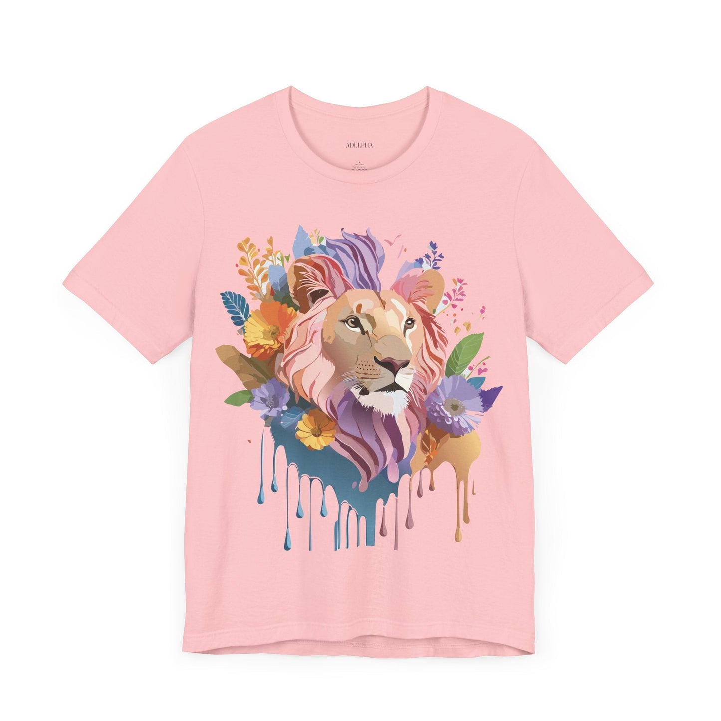Lion Graphic Tee Unisex Short Sleeve Art Design From Adelpha Premium Vintage Inspired Tee