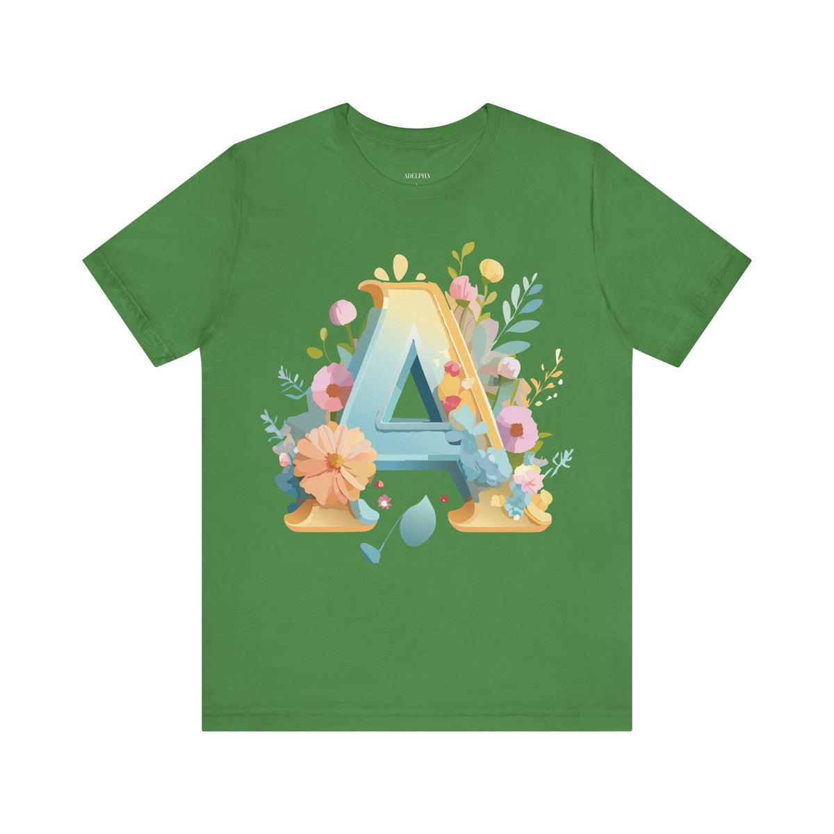 Letter A Graphic Unisex Cotton Bella+Canvas Tee with Art Letter Design