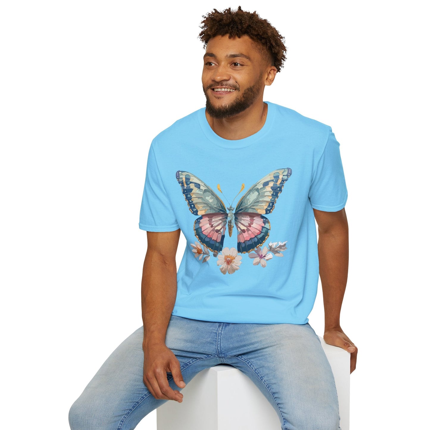 Butterfly Shirt Unisex Monarch Design Gildan Softstyle 64000 Ring Spun Cotton Tee