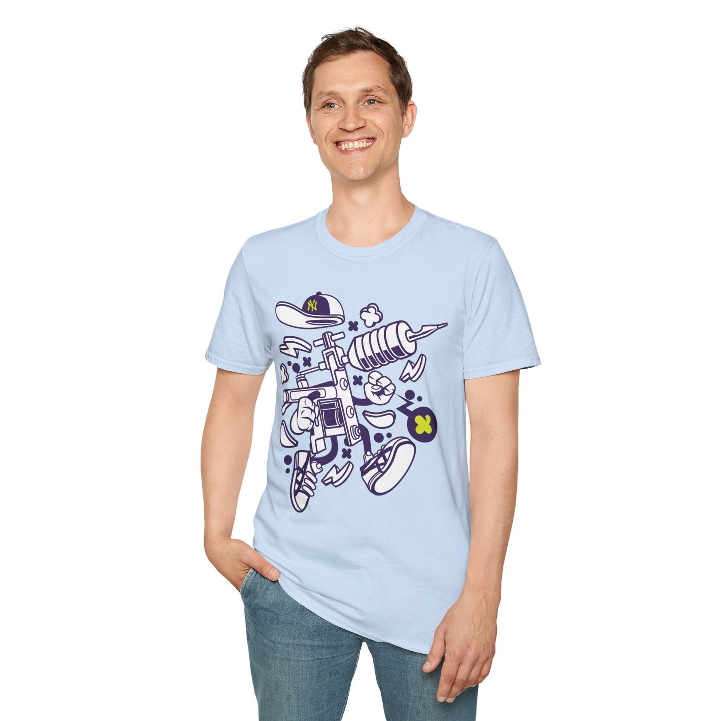 Cartoon Animation T Shirt Funny Tee Shirt Unisex Gildan Softstyle 64000 100 Percent Ring Spun Cotton