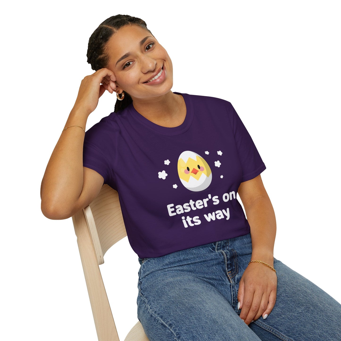 Easter Day T Shirt with Easter Design and Signature Print Unisex Gildan Softstyle Tee One Hundred Percent Cotton