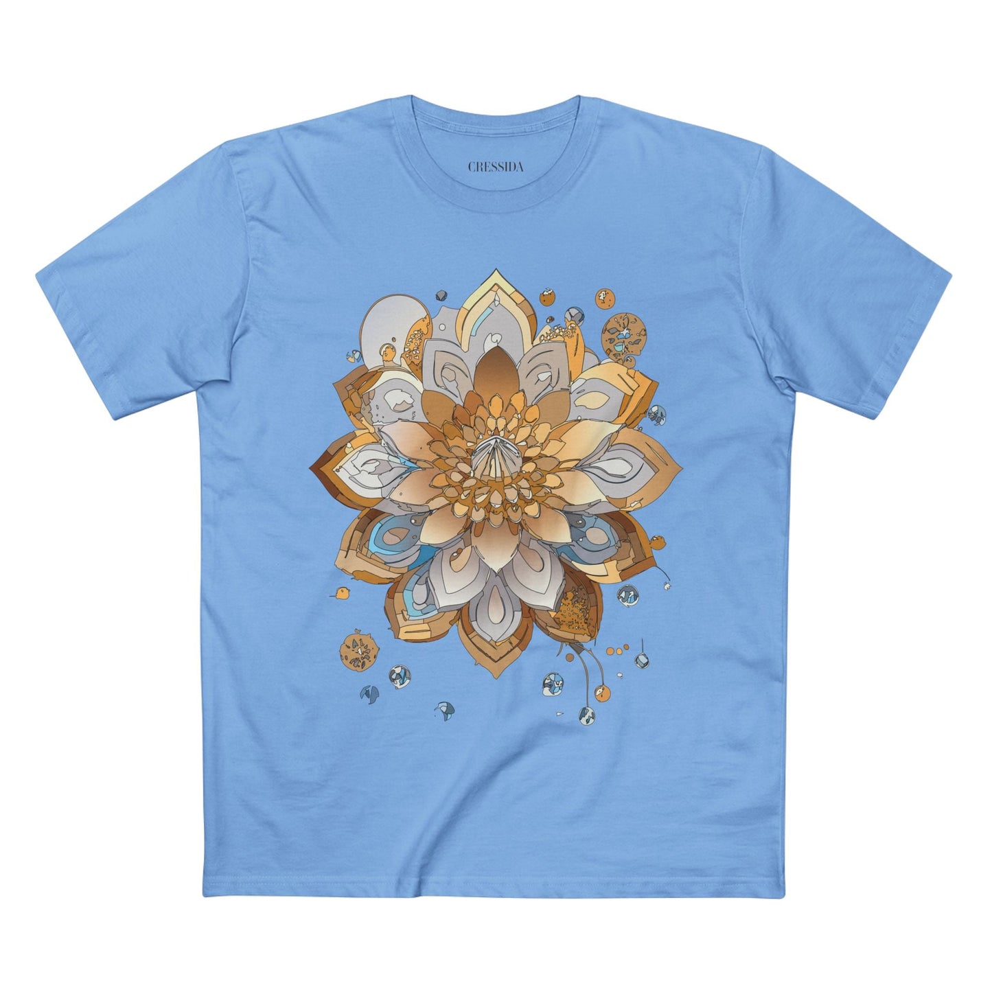 Floral Graphic T-Shirt Unisex 100 Cotton Art Design with Antique Flowers Tee 6