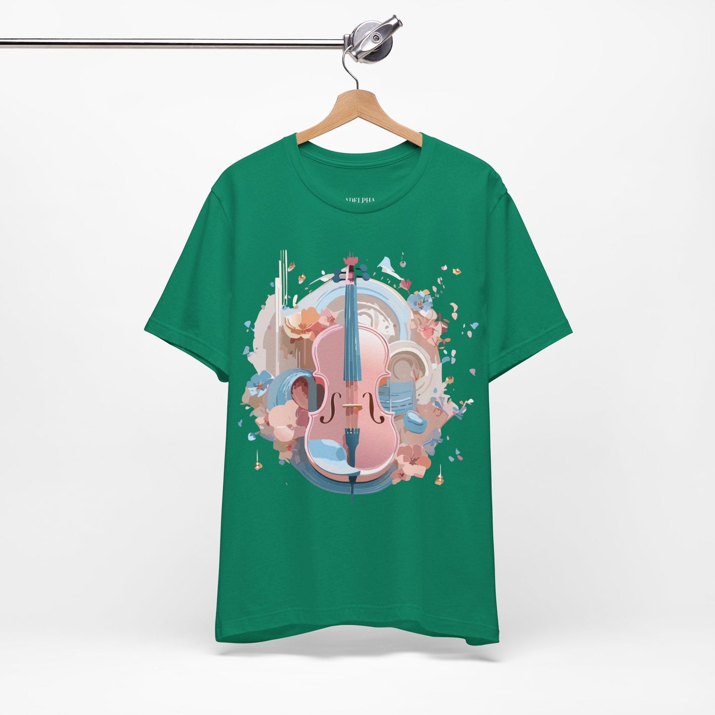 Music Graphic Unisex 100 Cotton Vintage Art with Musical Elements Tee 13