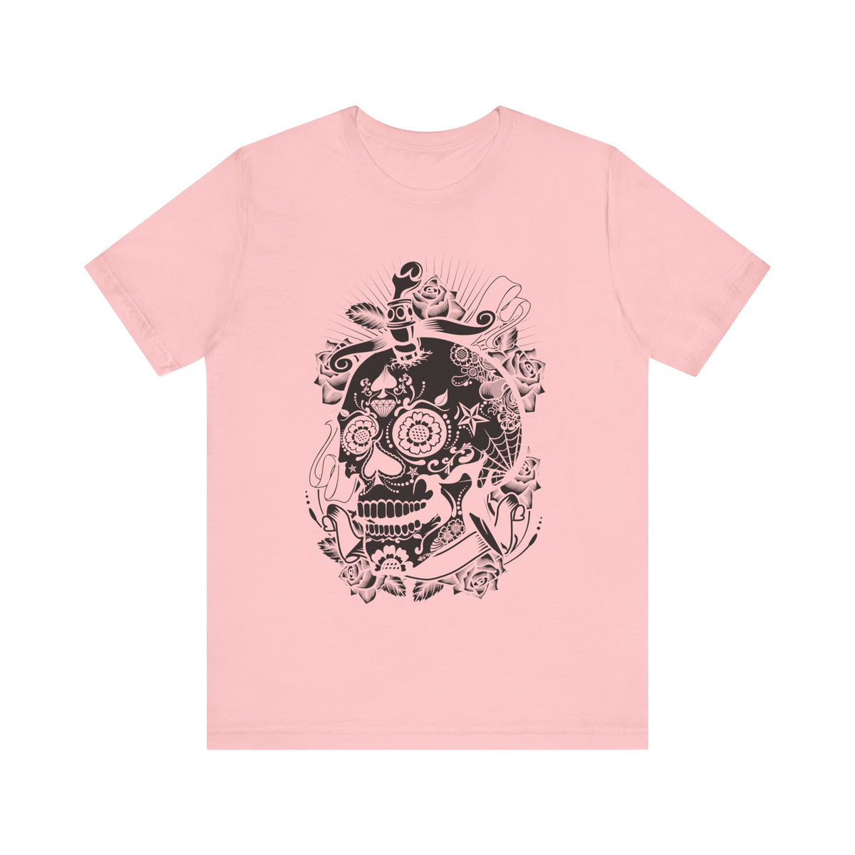 Camiseta unisex de algodón con calavera