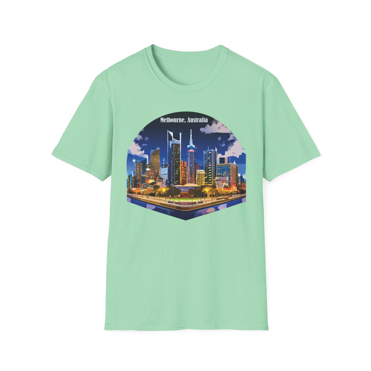 Melbourne Australia Skyline T-Shirt | Cityscape Nightscape Tee