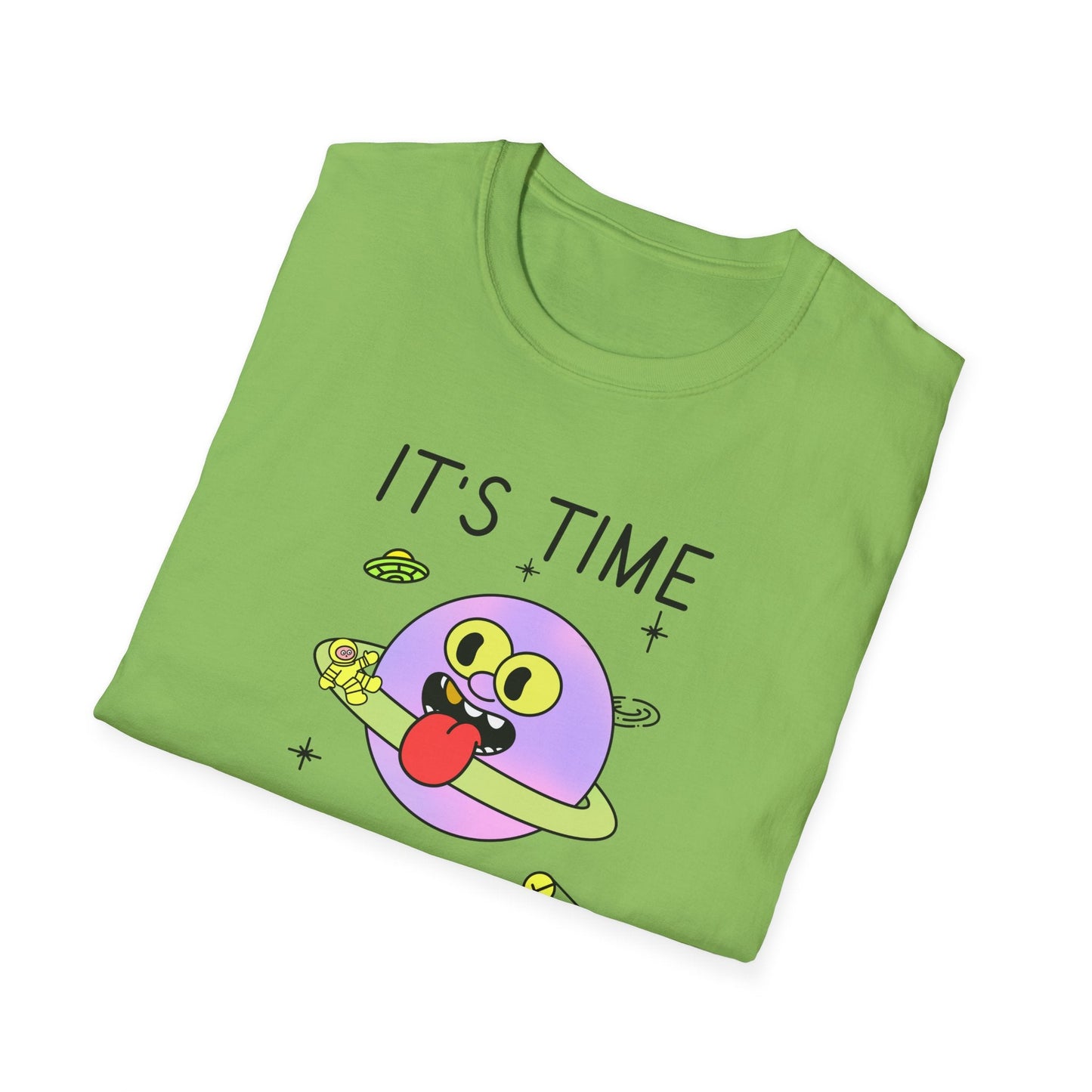 Snack Time Alien TShirt Time For My Favorite Snack Unisex Cotton Cute Space Graphic Tee