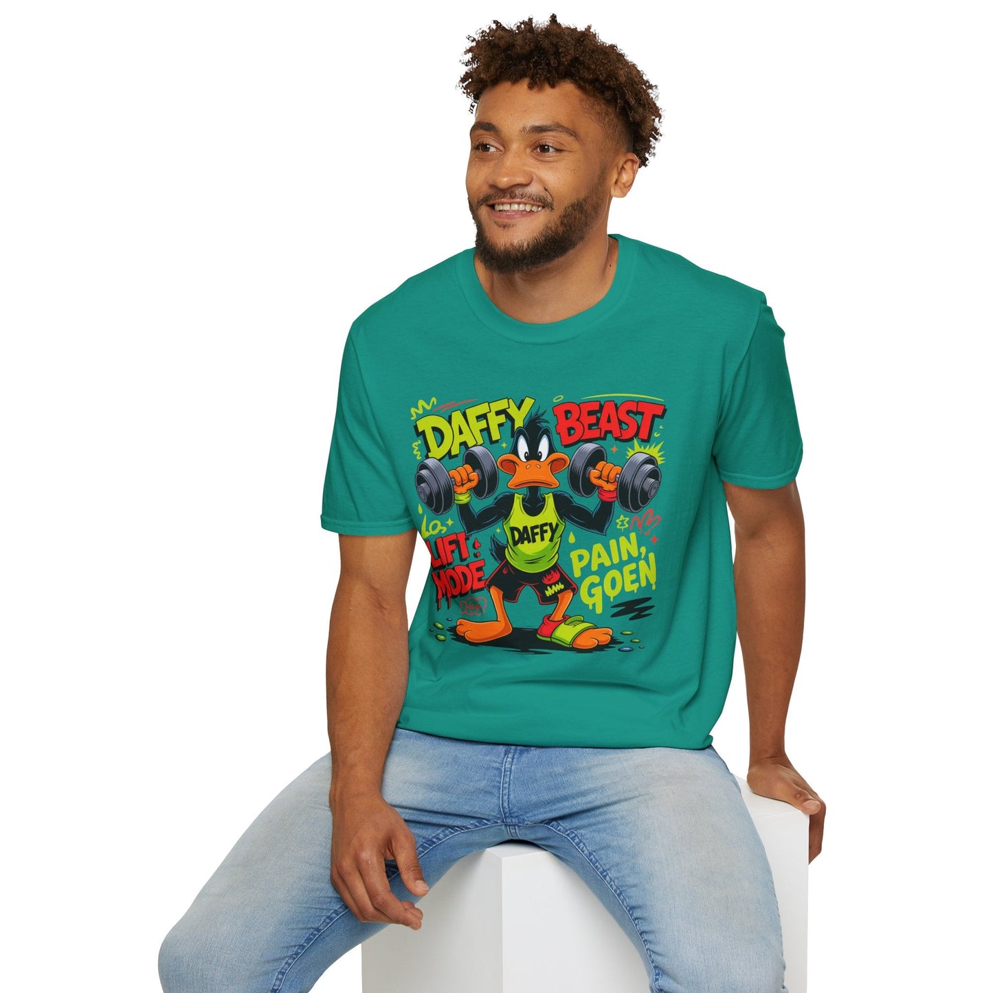 Cartoon T Shirt Funny Animals Print Unisex Animation Tee Gildan Softstyle 64000