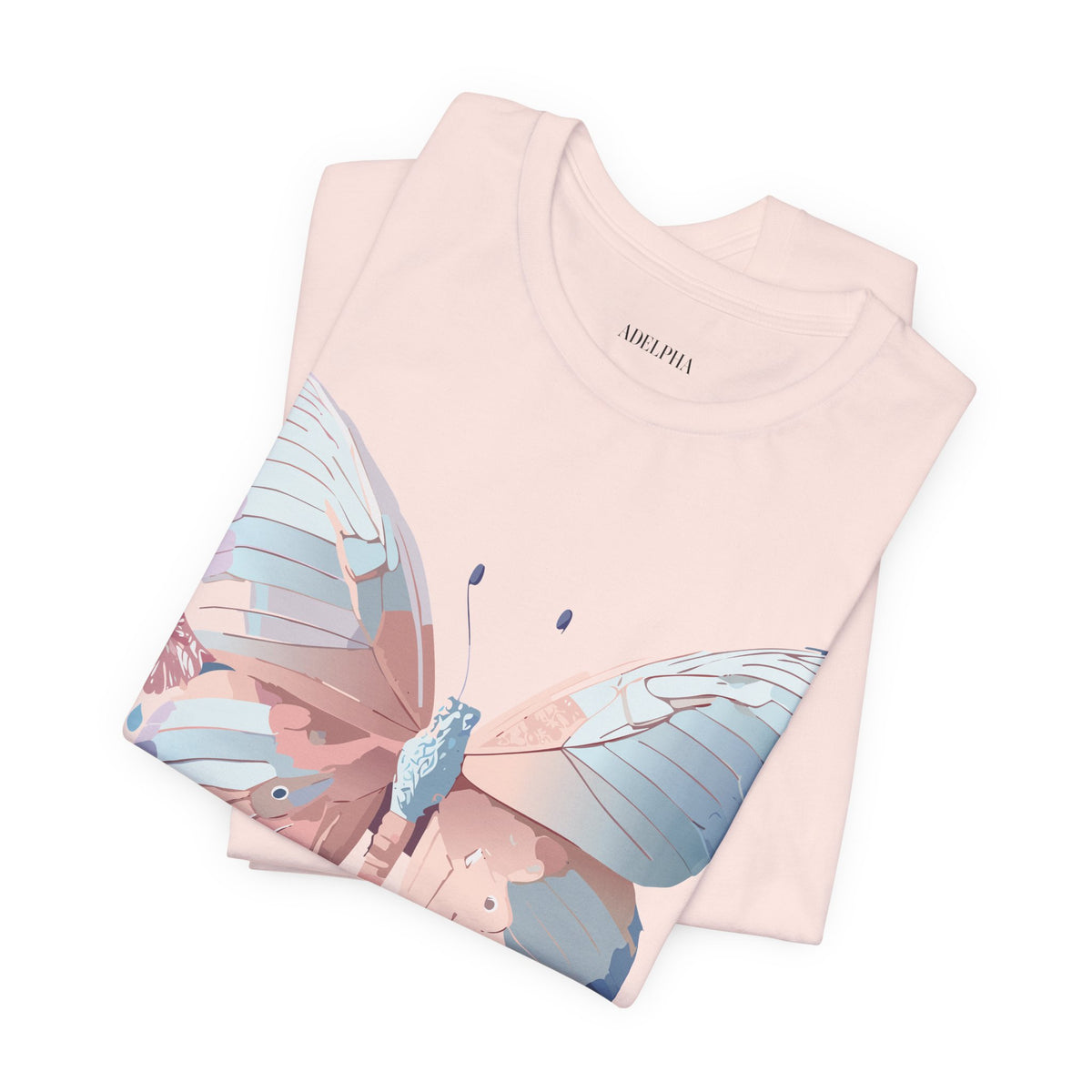 Butterfly Graphic Unisex Cotton Bella+Canvas Tee with Art Design n107