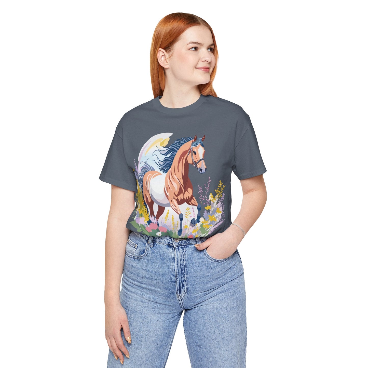 Horse Graphic Unisex 100 Cotton Vintage Animal Art T-Shirt 4