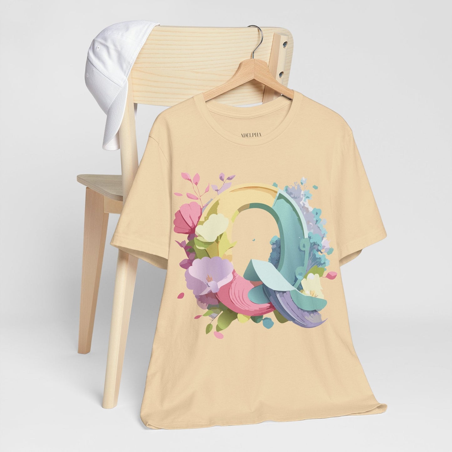 Letter Q Shirt Unisex Graphic Tee Featuring Vintage Inspired Artwork By Adelpha Collection