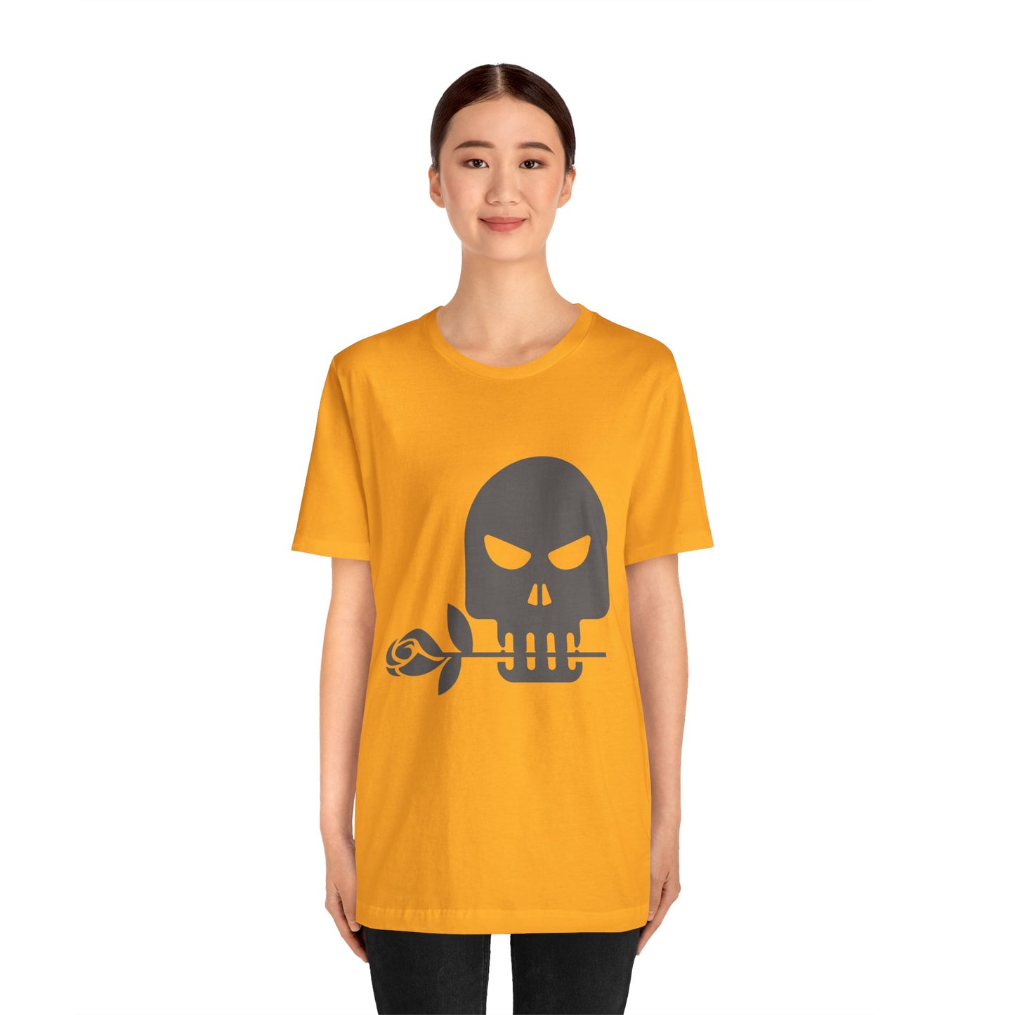 Unisex Cotton Tee Shirt with Skull