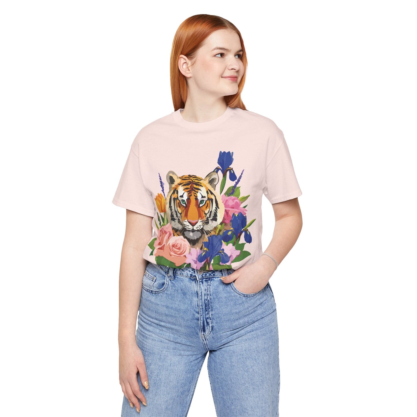 Tiger Graphic T Shirt Unisex Jersey Short Sleeve Art Design Tee Adelpha Vintage Inspired