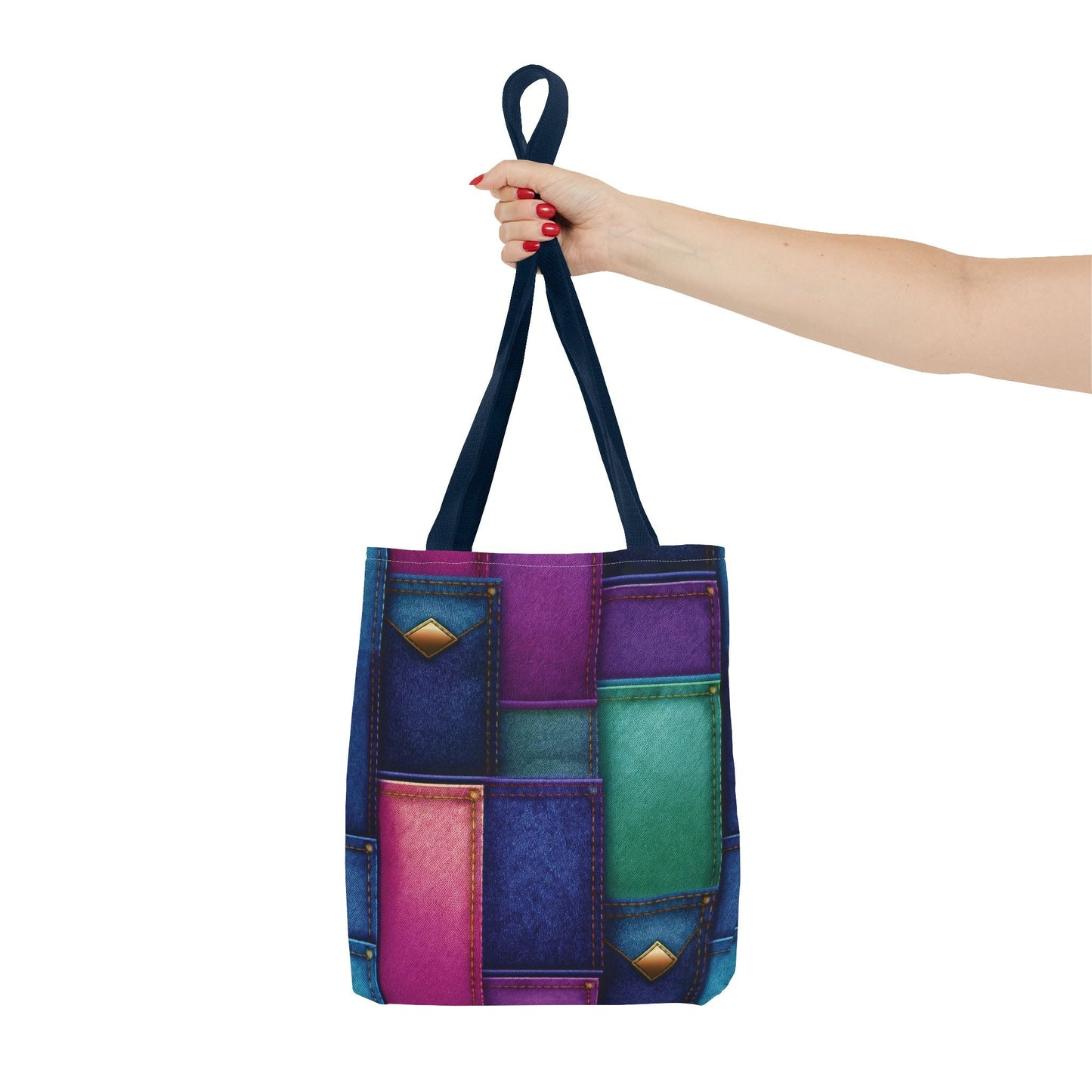 Denim Canvas Bag, Tote Bag Denim Printify