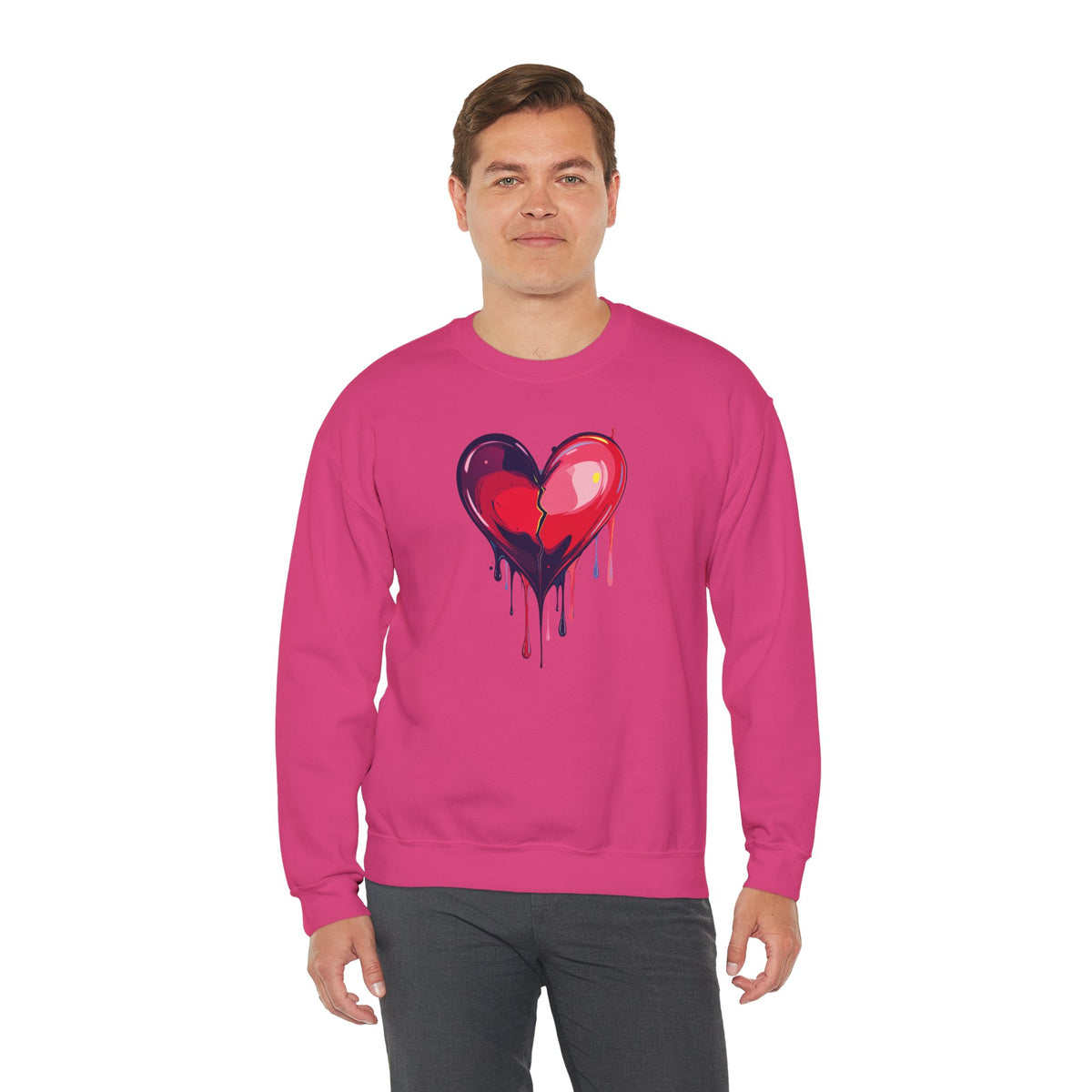 Big Red Heart Sweatshirt, Love Sweatshirt, Valentine's Day Sweatshirt, Heart Sweatshirt 118
