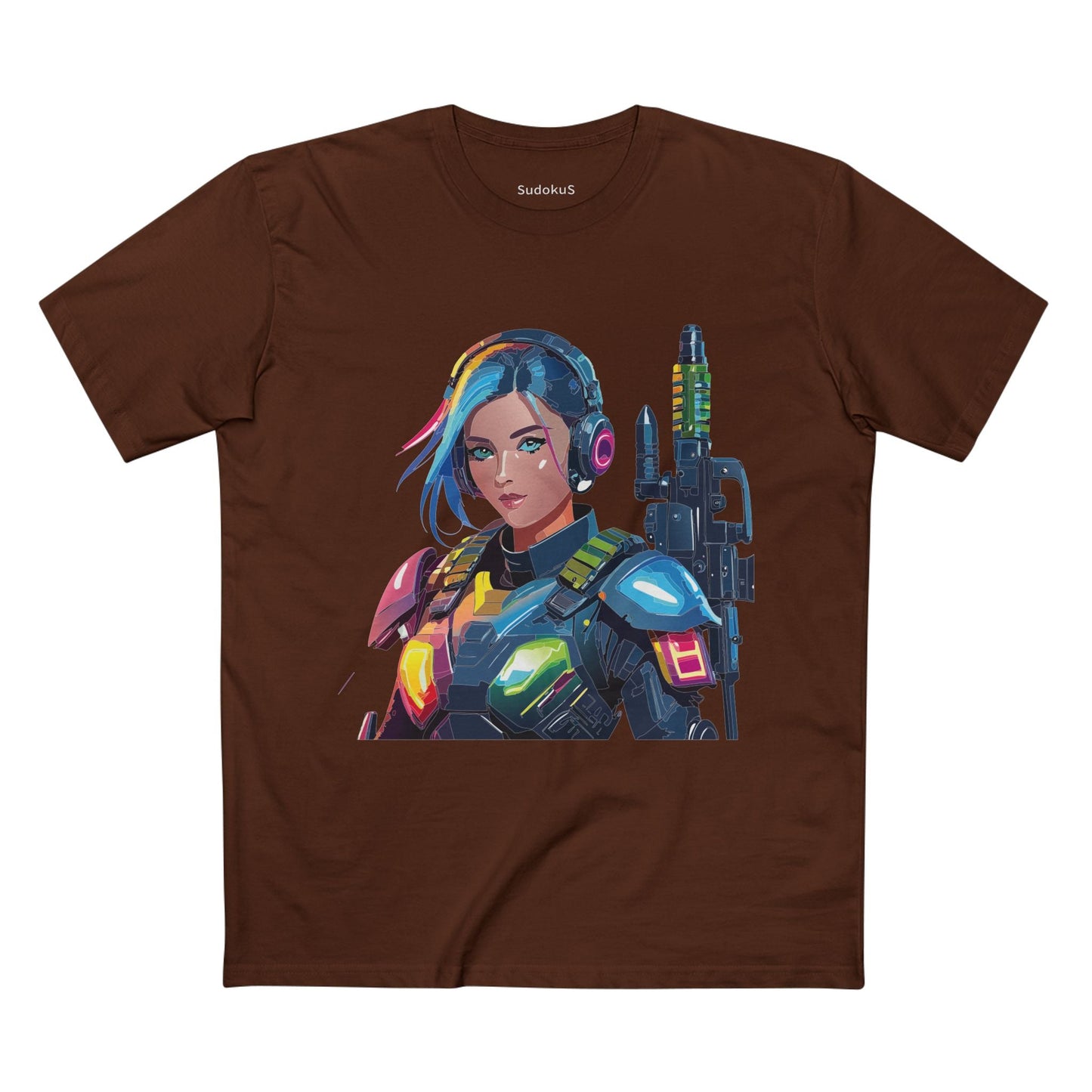 Army-woman Graphic Unisex 100 Cotton Staple Tee 12