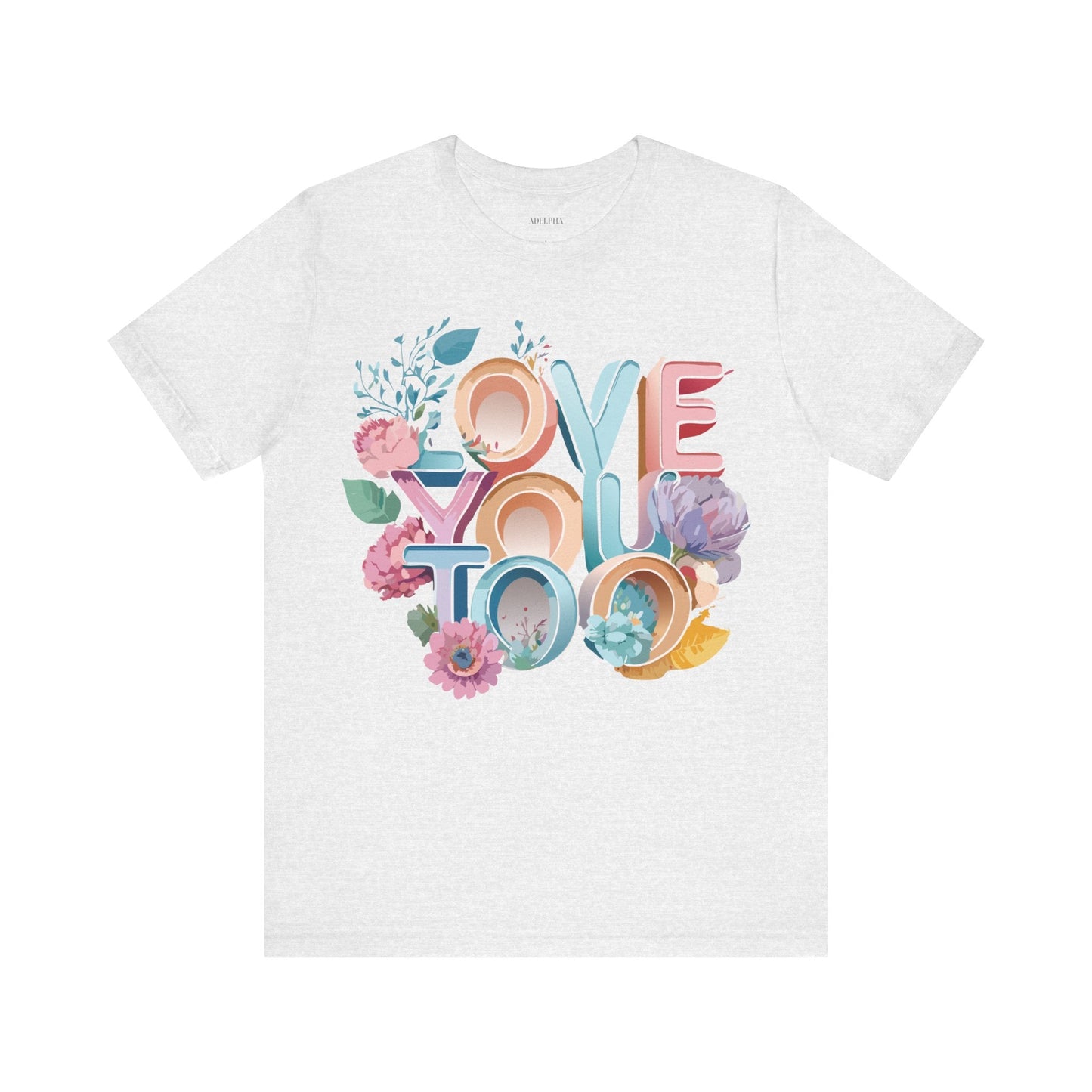 Valentine Day Graphic Unisex 100 Cotton Vintage Artwork with Love and Flower Design Tee 39