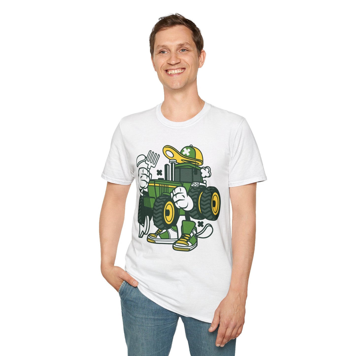 Cartoon T Shirt Animation Tee Funny Design Unisex Softstyle Cotton Shirt 64000 Comfort