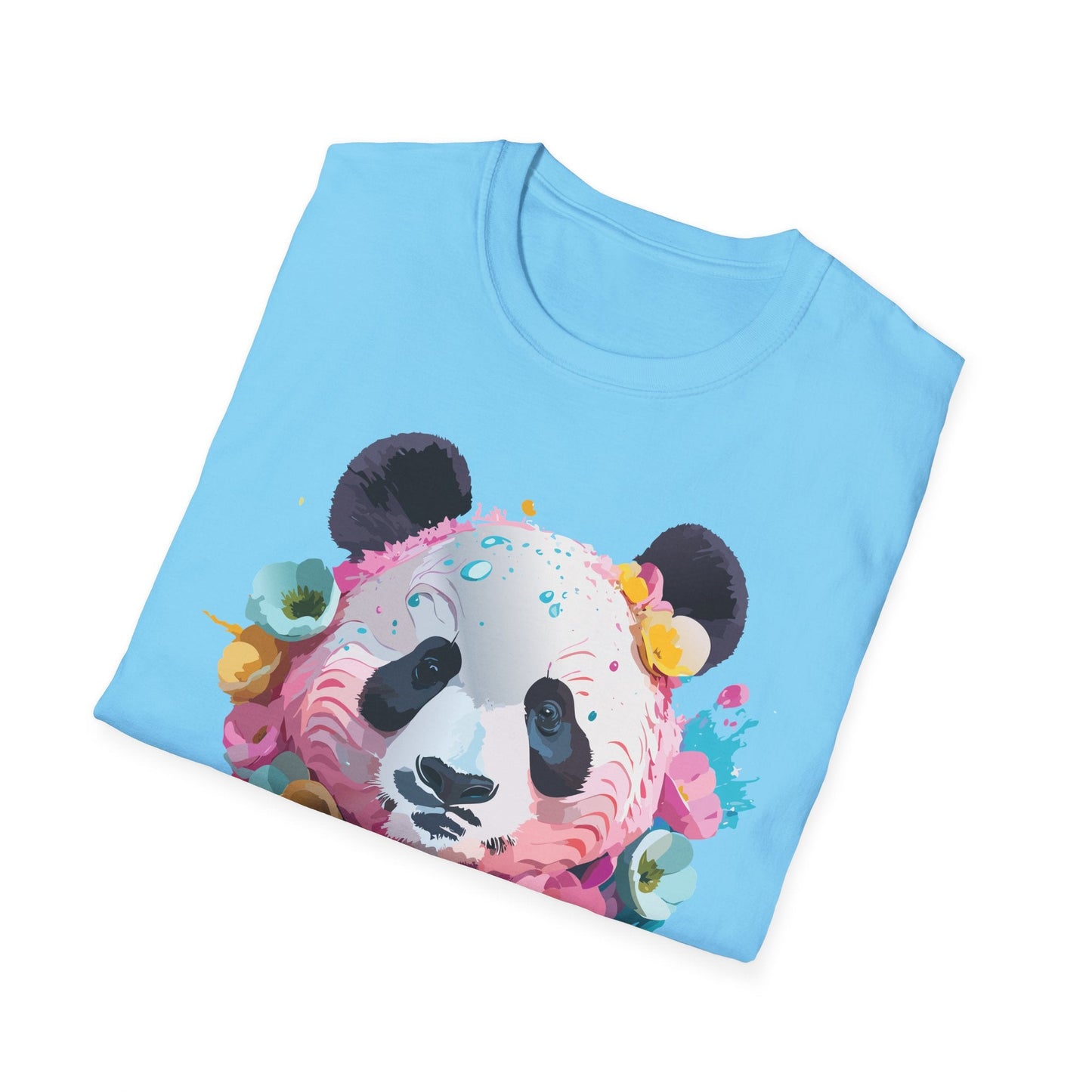 Panda Shirt Unisex T Shirt Graphic Tee Animal Print Gildan Softstyle 64000 100 Percent Cotton