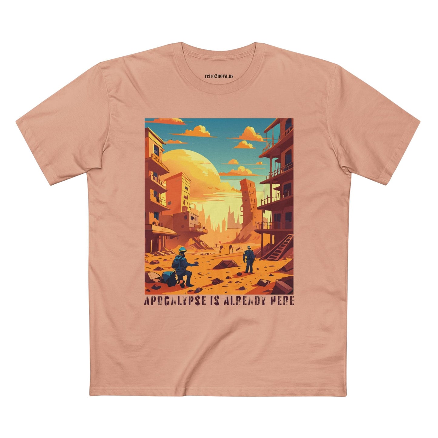 Cataclysm Doomsday Shirt Unisex Premium Cotton Tee With Original Art From Retro2Nova Art Collection