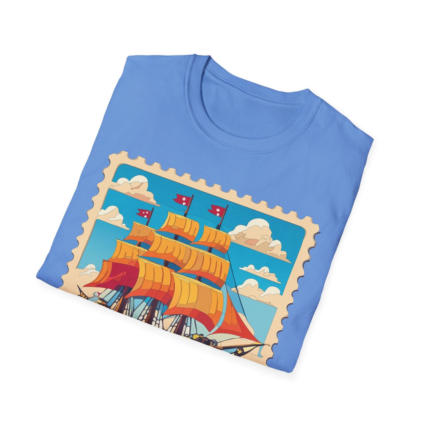 Unisex Softstyle Frigate Ship T Shirt 100 Percent Ring Spun Cotton Gildan 64000 Tee