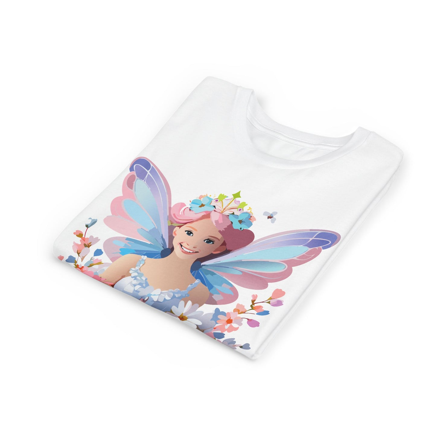 Enchanting Fairy Floral Youth Short Sleeve Tee - Perfect for Spring Celebrations (9-14)