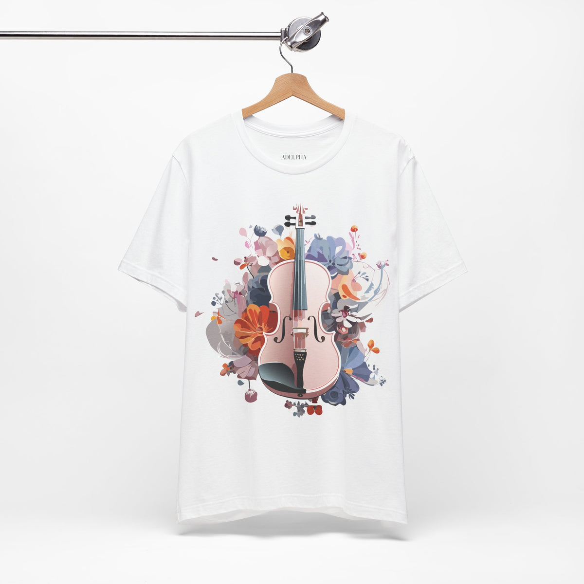 Music Graphic Unisex Cotton Bella+Canvas Tee with Art Design m136