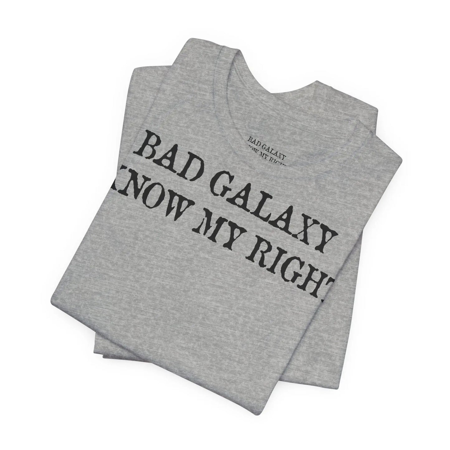 Red Stamp Tee Shirt Made In USA With 100 Percent Cotton Eco Inks From Bad Galaxy Official