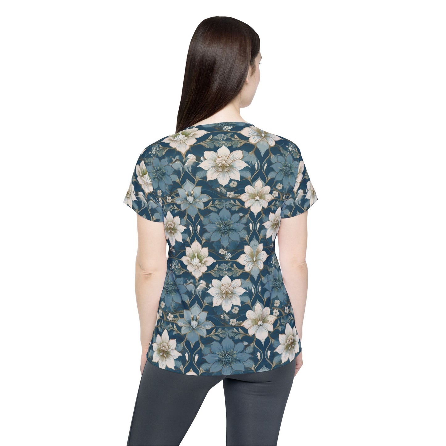 Women Poly Shirt with Floral Print F345