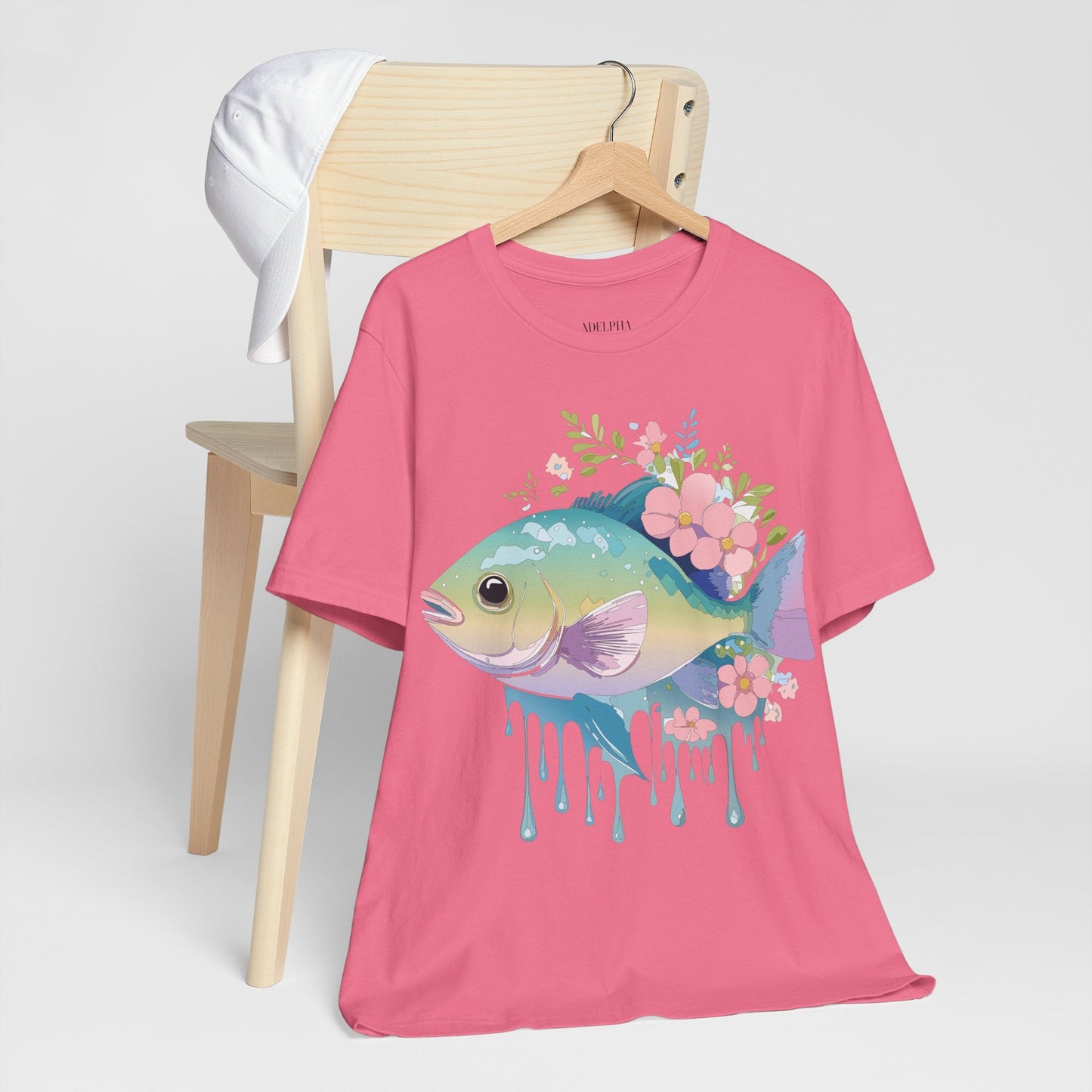 Fish Graphic Unisex 100 Cotton Vintage Artwork Tee 1