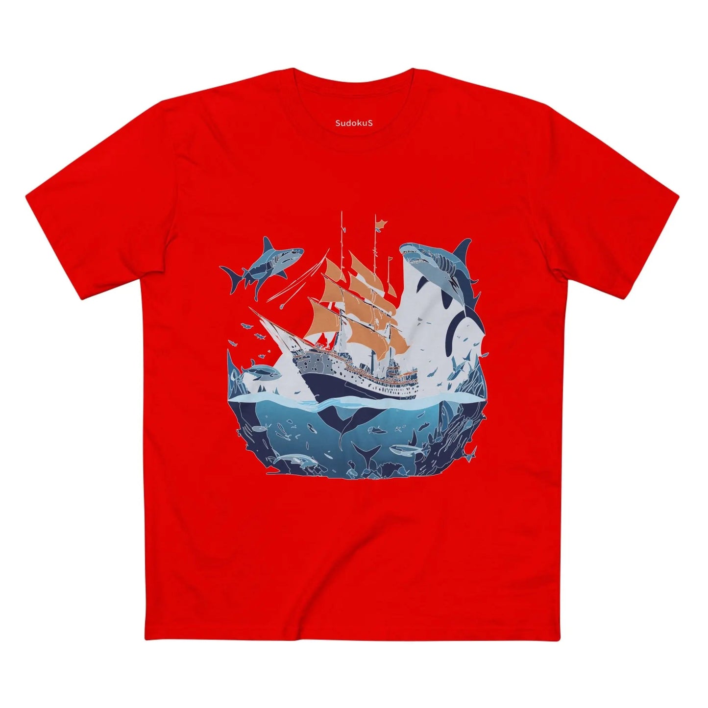 Ocean Coast Graphic Unisex 100 Cotton Staple Tee 33