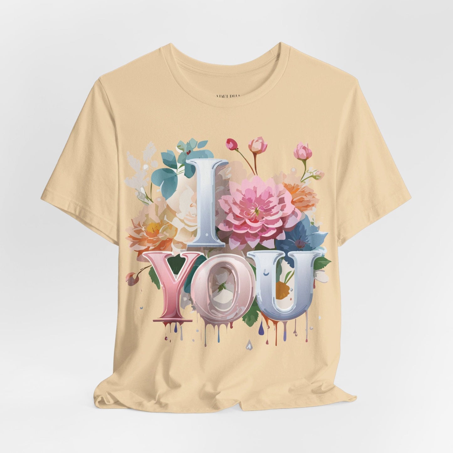 Valentine Day Graphic Unisex 100 Cotton Vintage Artwork with Love and Flower Design Tee 8