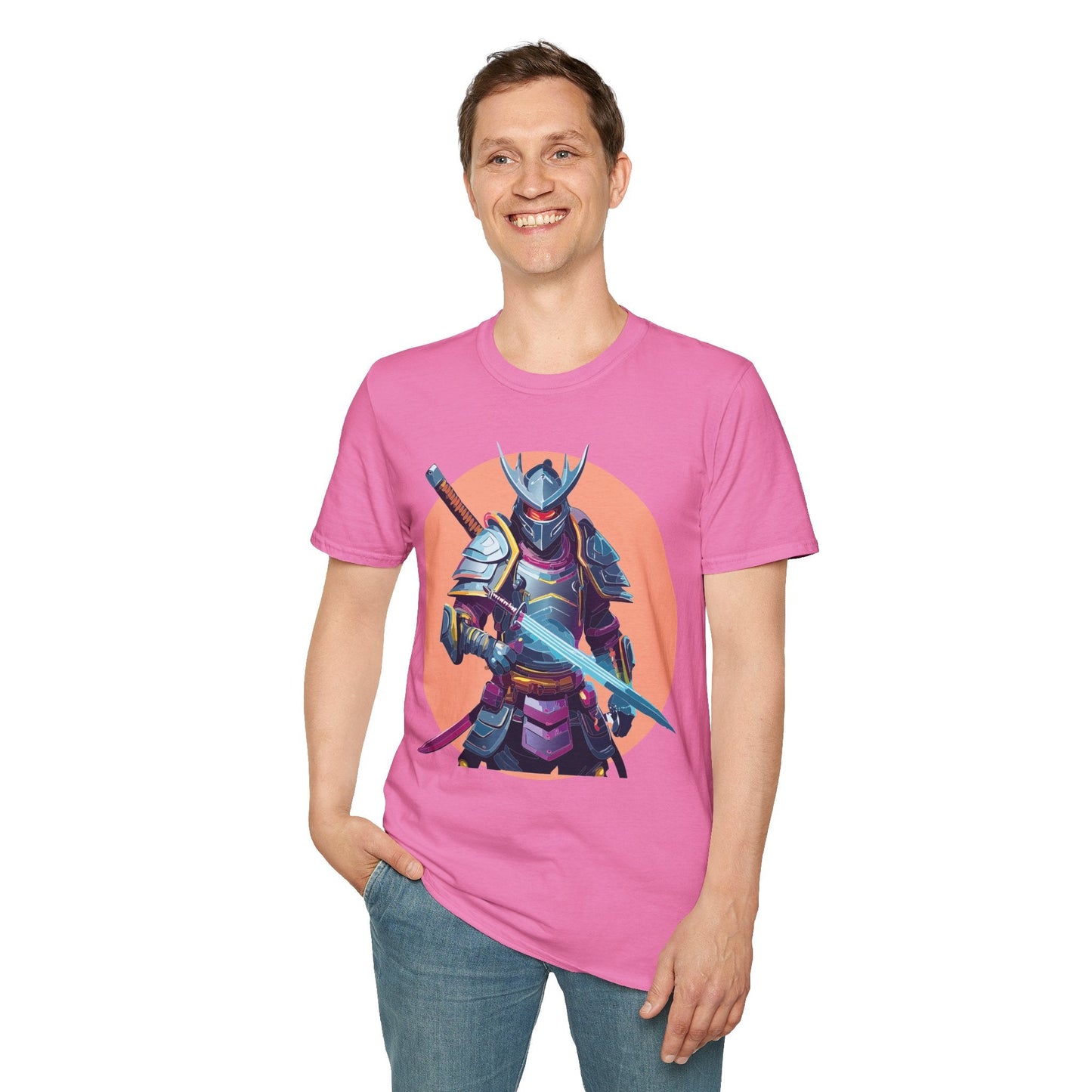 Samurai Shirt Unisex Tee Gildan Softstyle 64000 One Hundred Percent Ring Spun Cotton Comfort