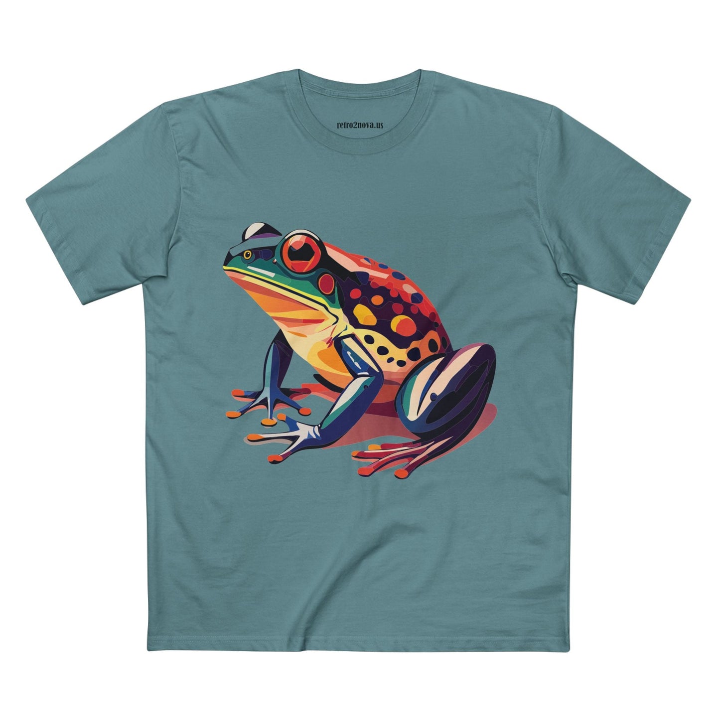 Unisex Frog Animal Shirt Art Tee By Retro2Nova Premium Cotton Staple Tee With Original Custom Artwork