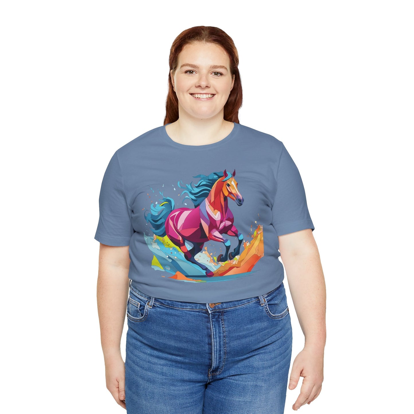 Unisex Animal Tee Shirt With Wild Animals Art Design Short Sleeve Casual Wear Everyday