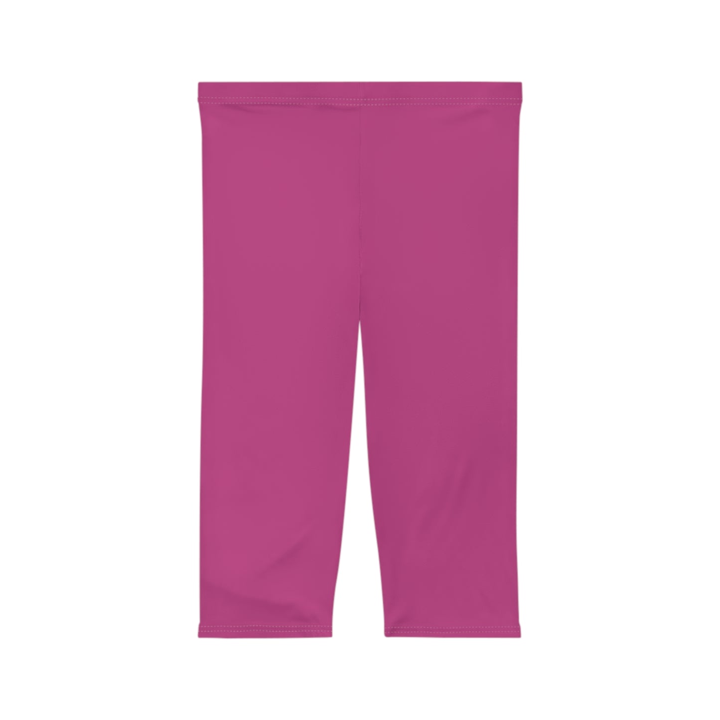 Fuchsia Plum Color Women's Brushed Suede Poly Span Casual Capri Leggings XS-2XL