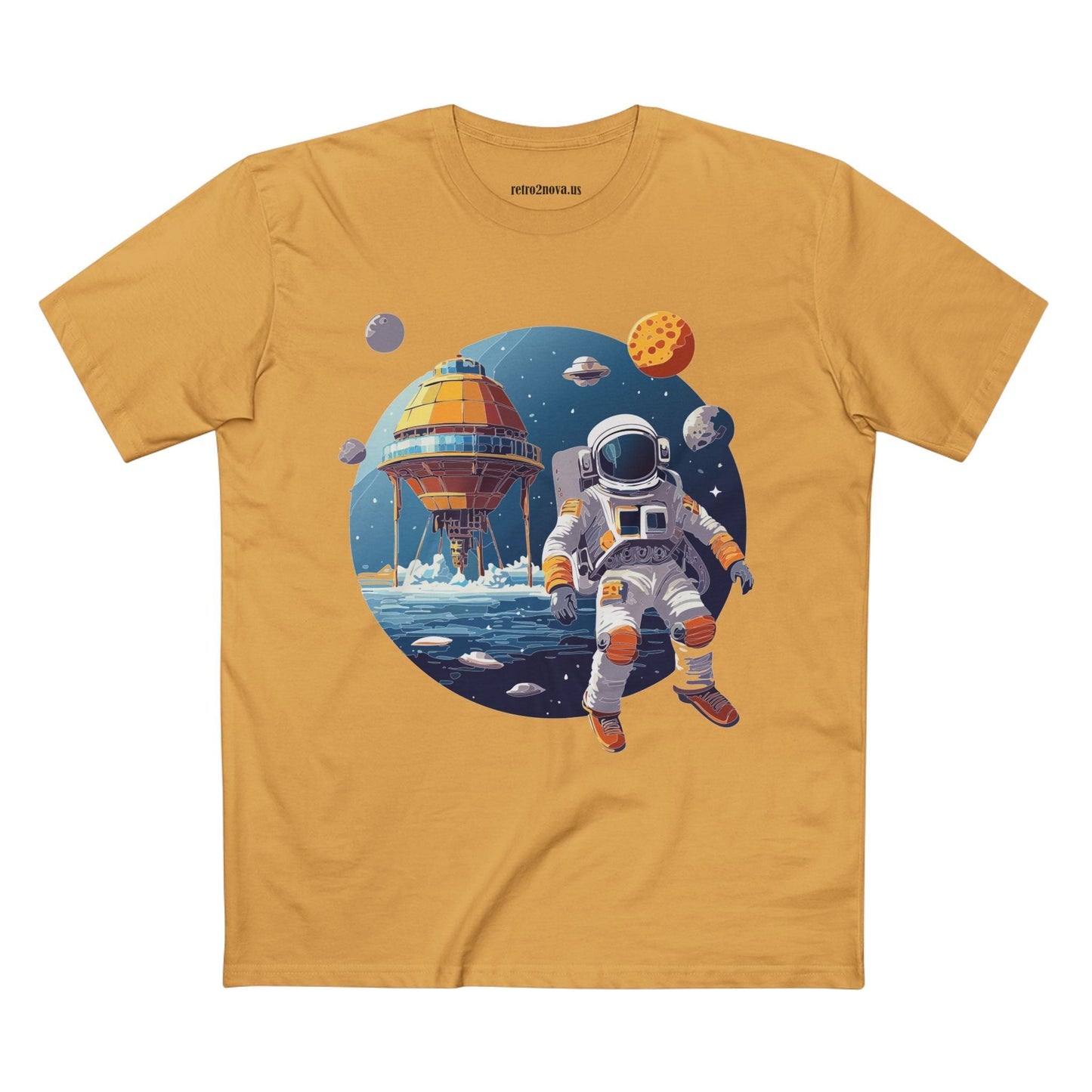 Cosmos Astronaut Shirt CS 38 Unisex Premium Cotton Tee With Original Art Design Retro2Nova