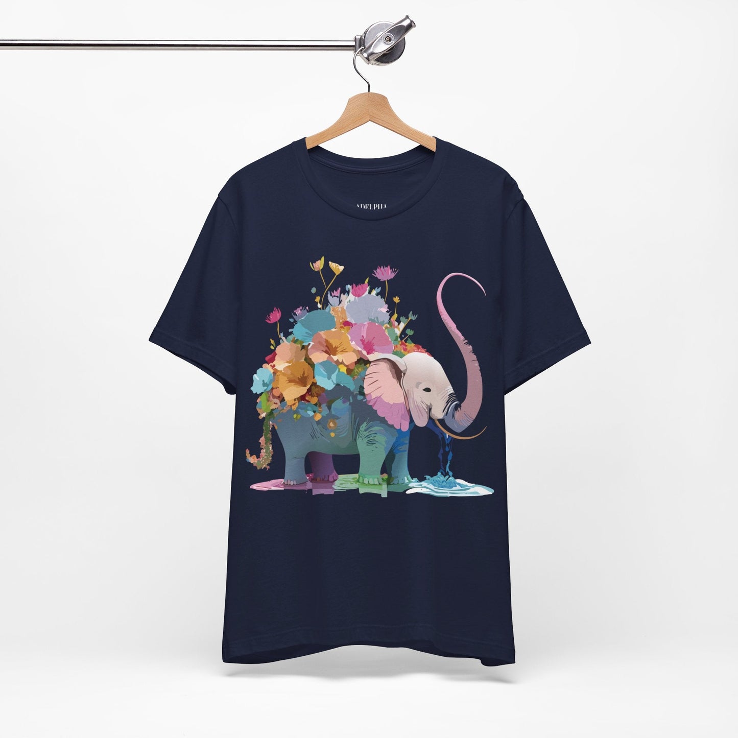 Elephant Graphic T Shirt Unisex Vintage Inspired Art Tee Adelpha Short Sleeve Artwork