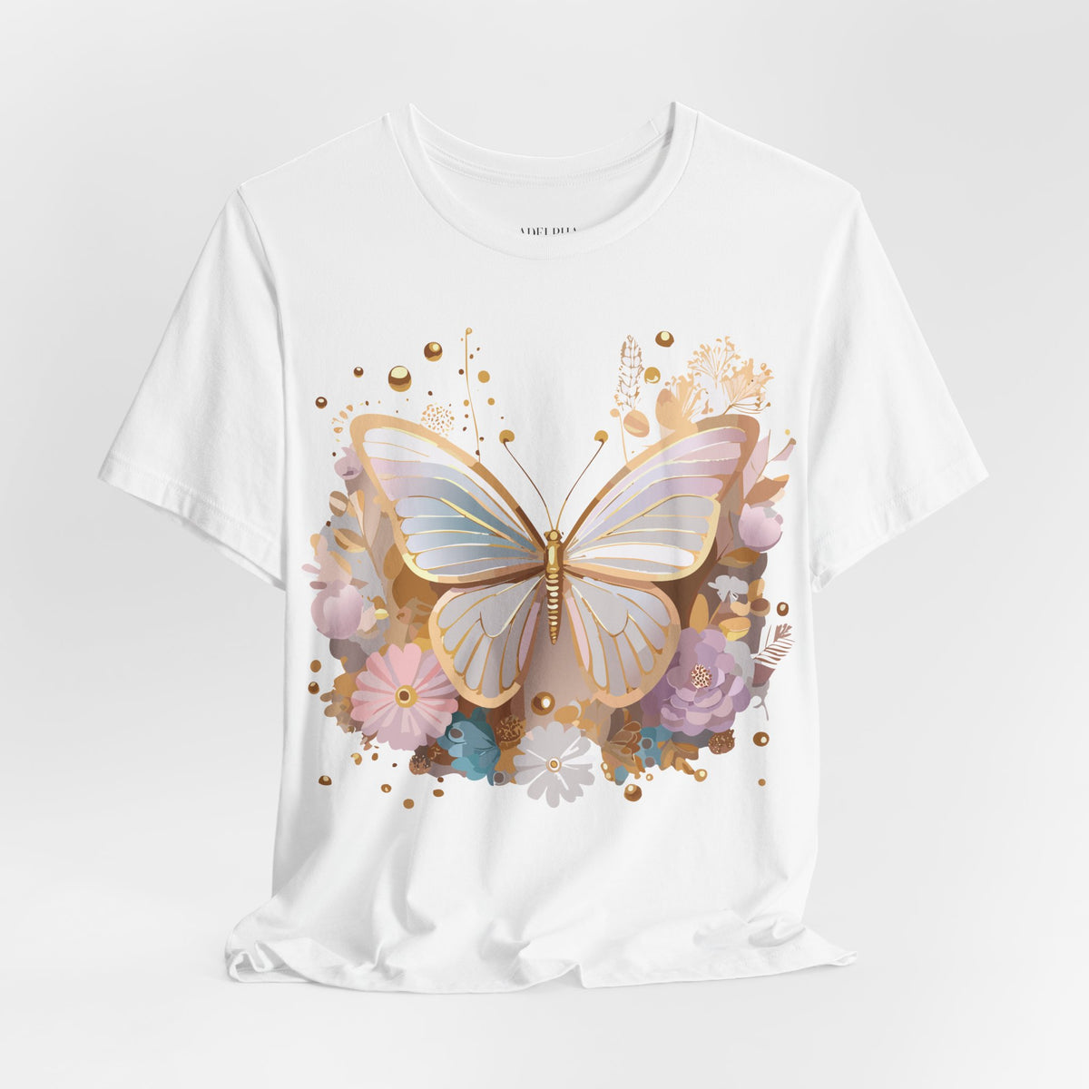 Butterfly Graphic Unisex Cotton Bella+Canvas Tee with Art Design n42