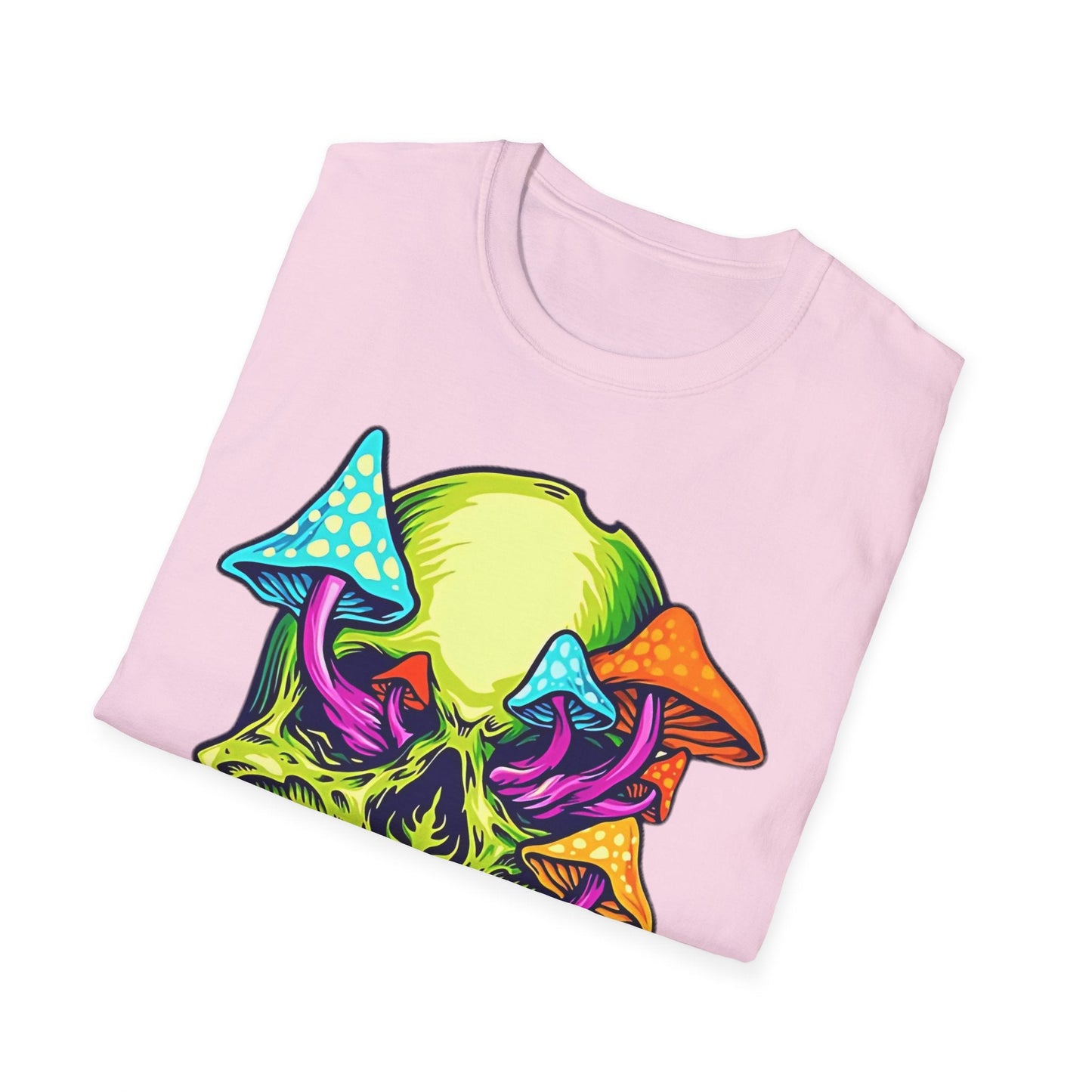 Unisex Skull Tee Shirt With Skeleton Art Design Gildan Softstyle 64000 100 Percent Ring Spun Cotton