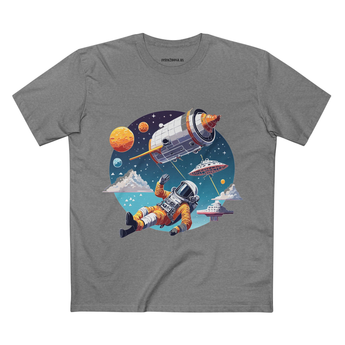 Cosmos Astronaut Graphic Tee Staple Unisex 100 Cotton Tee Shirt - CS-45