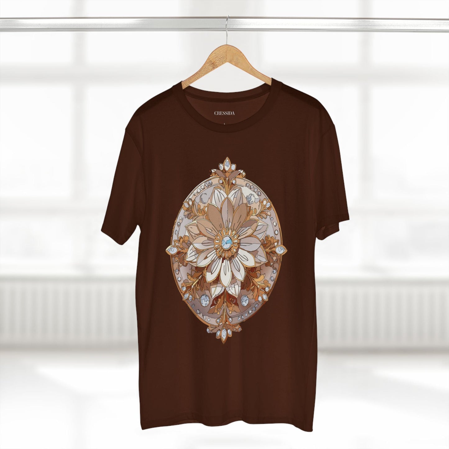 Floral Graphic T-Shirt Unisex 100 Cotton Art Design with Antique Flowers Tee 12