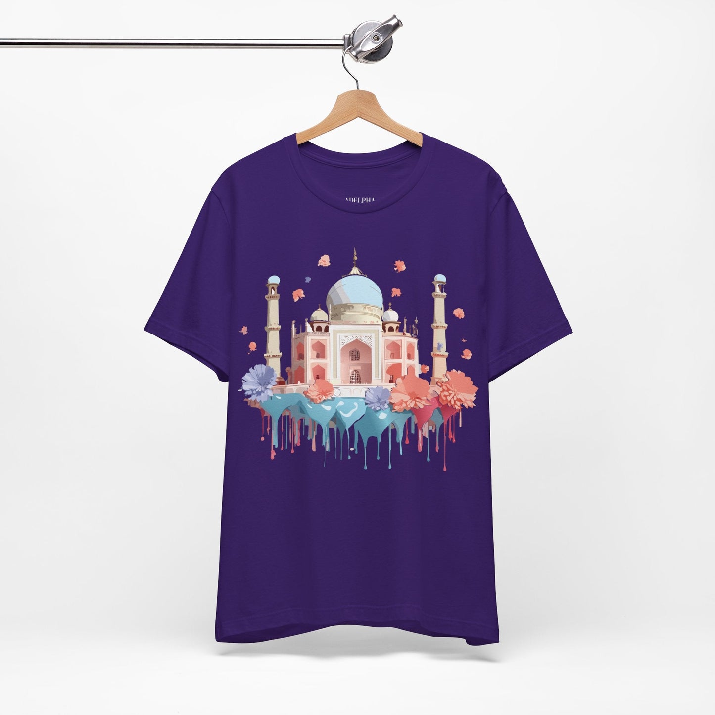 Taj Mahal Graphic Tee Unisex Short Sleeve Shirt By Adelpha Vintage Inspired Artwork