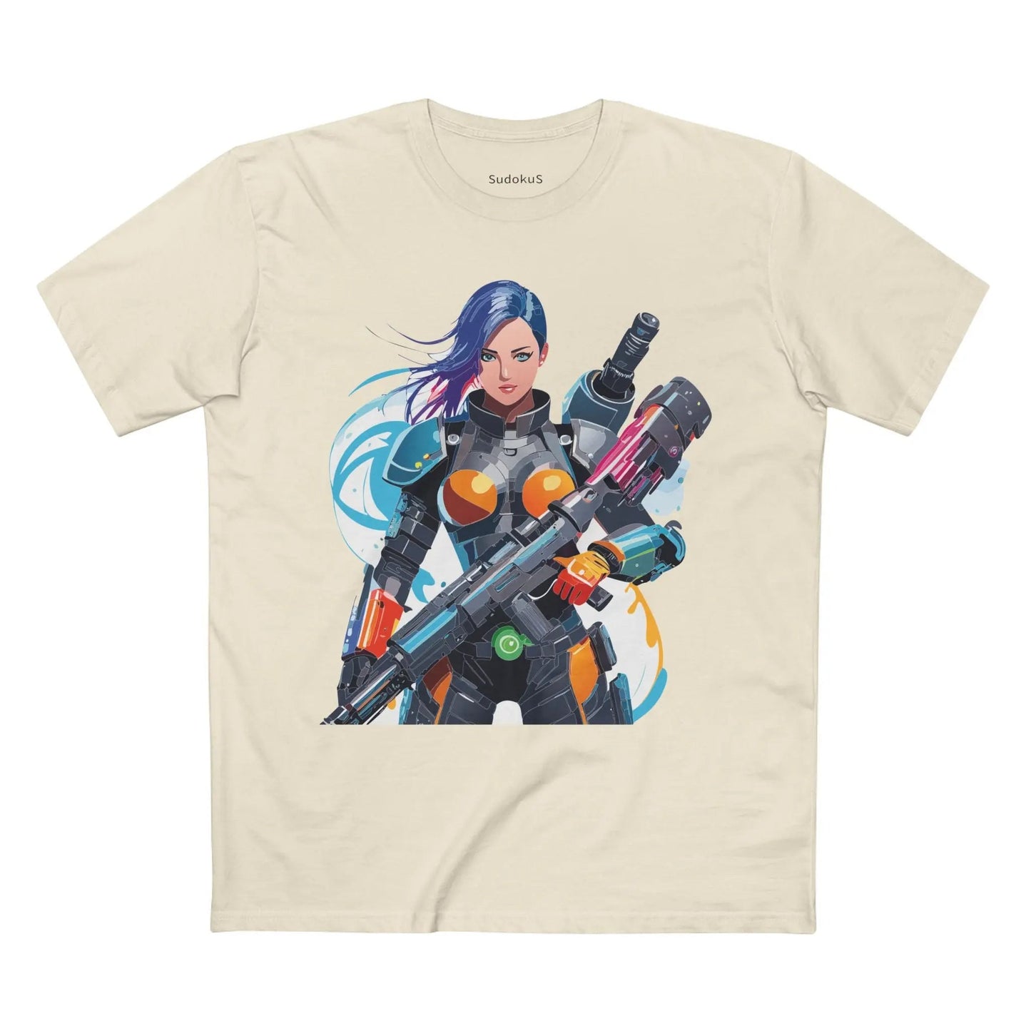 Army-woman Graphic Unisex 100 Cotton Staple Tee 24