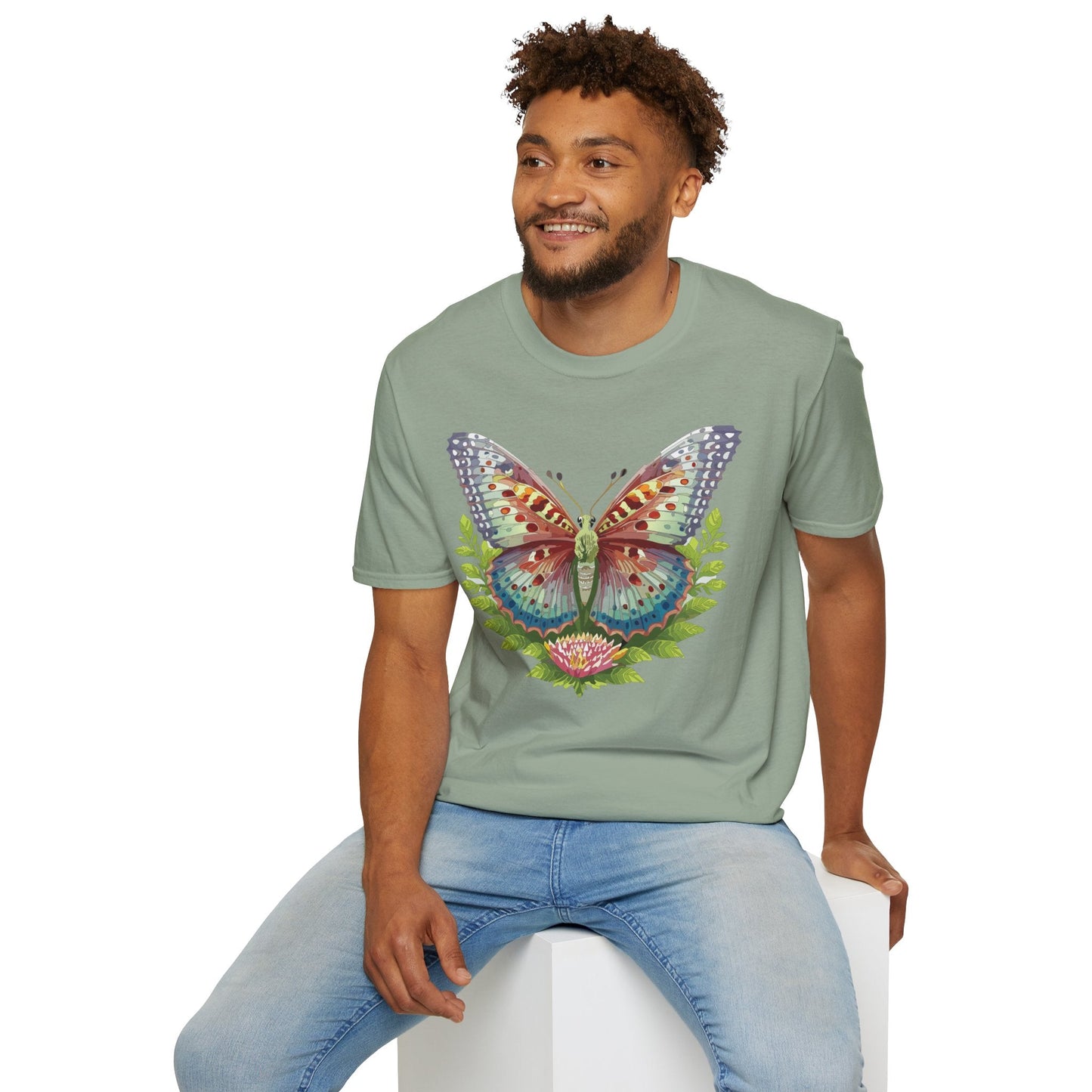 Butterfly Shirt Unisex T Shirt Gildan Softstyle 64000 Breathable Ring Spun Cotton Monarch Tee