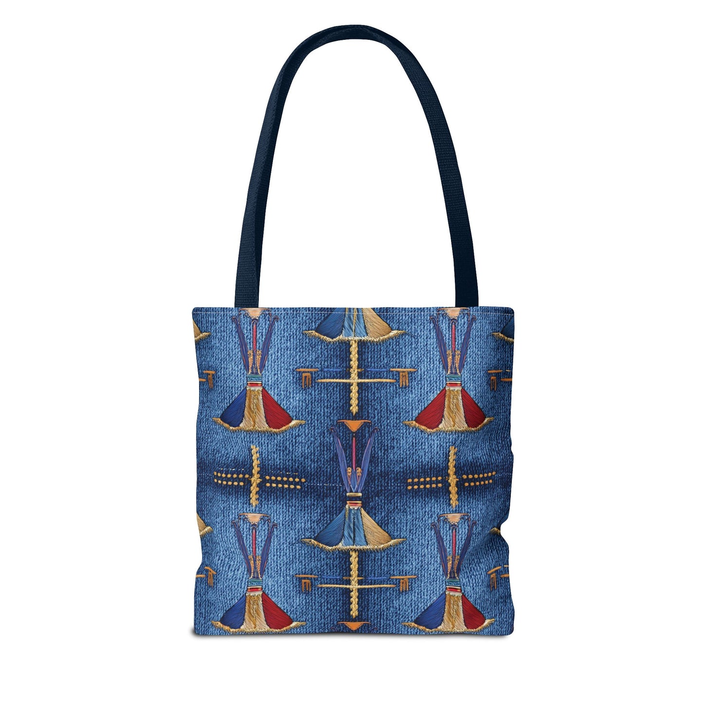 Denim Fabric Imitation Print Unisex Canvas Bag Poly Spun 3 Sizes Tote Bag 188